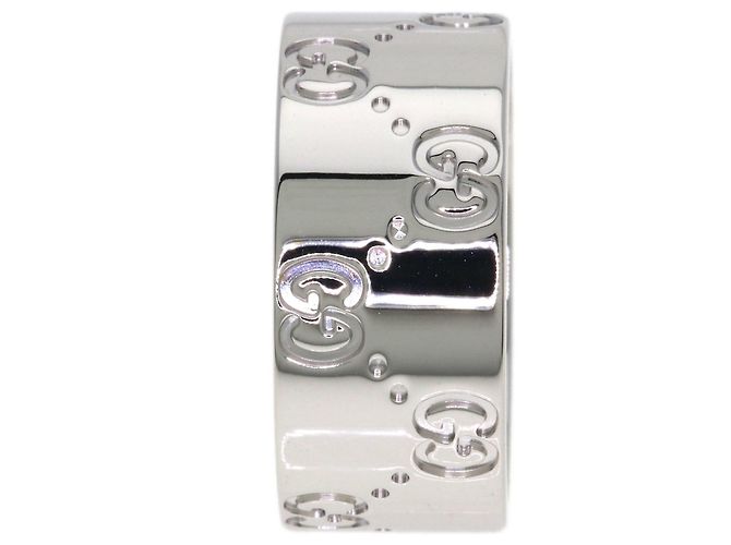 Anello Gucci Icon Wide Band in oro bianco 18K - vista 3