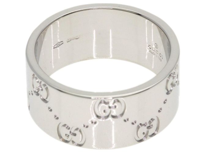 Anello Gucci Icon Wide Band in oro bianco 18K - vista 4