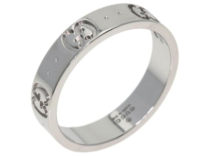 Anello Gucci Icon Band in oro bianco 18K - vista 2