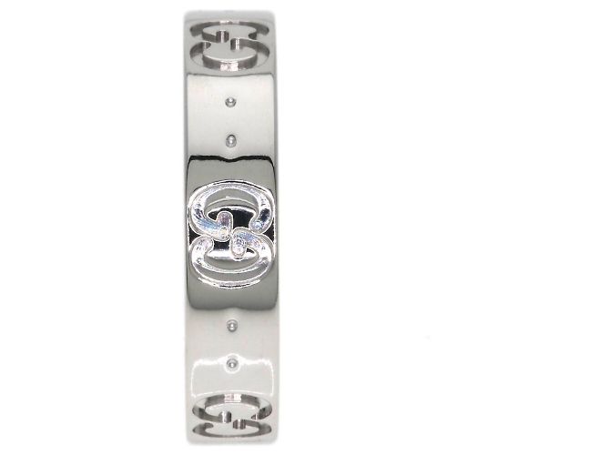 Anello Gucci Icon Band in oro bianco 18K - vista 3