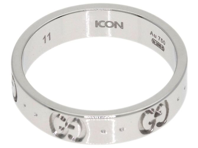 Anello Gucci Icon Band in oro bianco 18K - vista 4