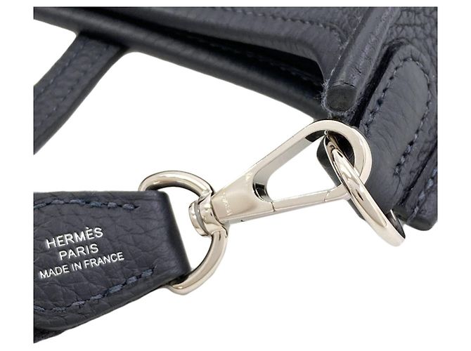 Hermès Borsa a tracolla Hermes Evelyne TPM Blu navy - vista 10