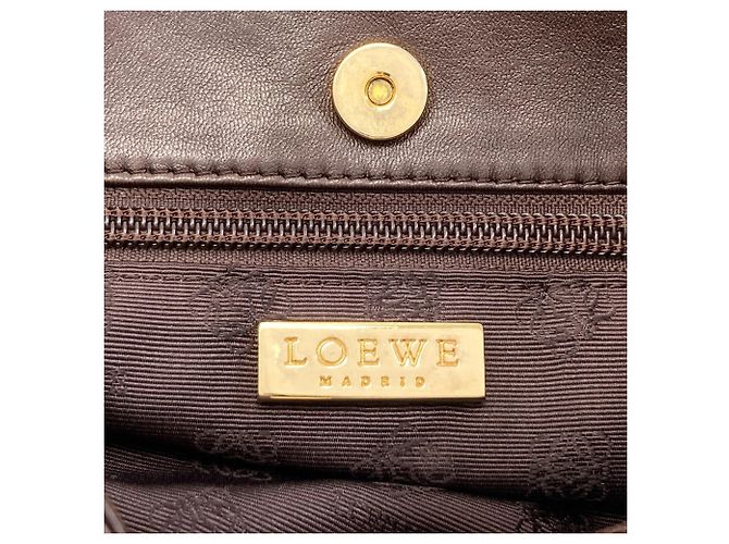 Borsa Loewe Square Anagram Marrone scuro - vista 6