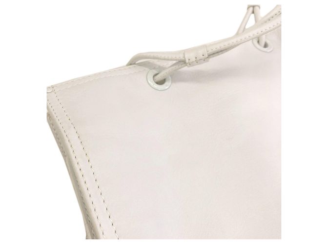 Borsa Tote Loewe Crown in Pelle Bianca Bianco - vista 10
