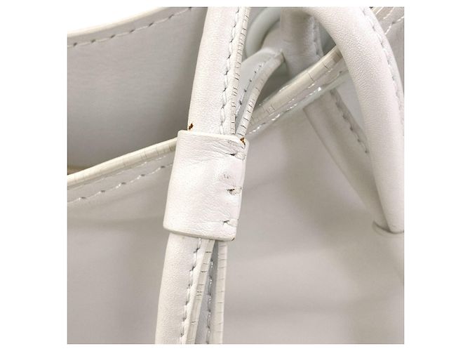 Borsa Tote Loewe Crown in Pelle Bianca Bianco - vista 13