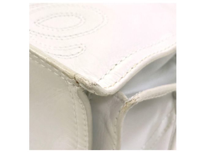 Borsa Tote Loewe Crown in Pelle Bianca Bianco - vista 14