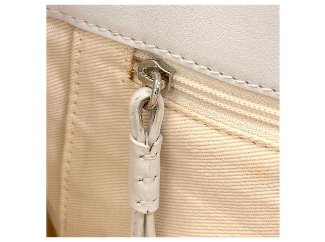 Borsa Tote Loewe Crown in Pelle Bianca Bianco - vista 8