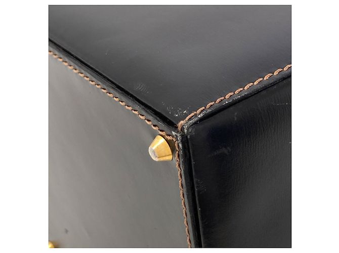 Borsa Vanity Loewe in pelle di vitello nera Nero - vista 15