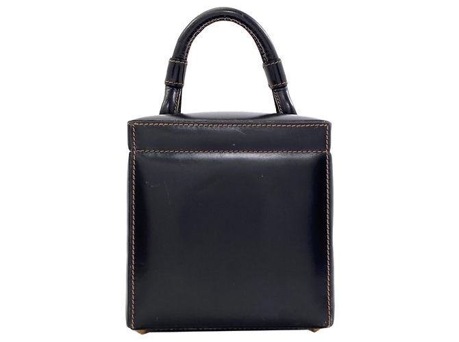 Borsa Vanity Loewe in pelle di vitello nera Nero - vista 2