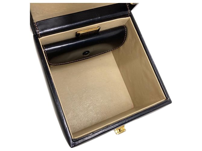 Borsa Vanity Loewe in pelle di vitello nera Nero - vista 5