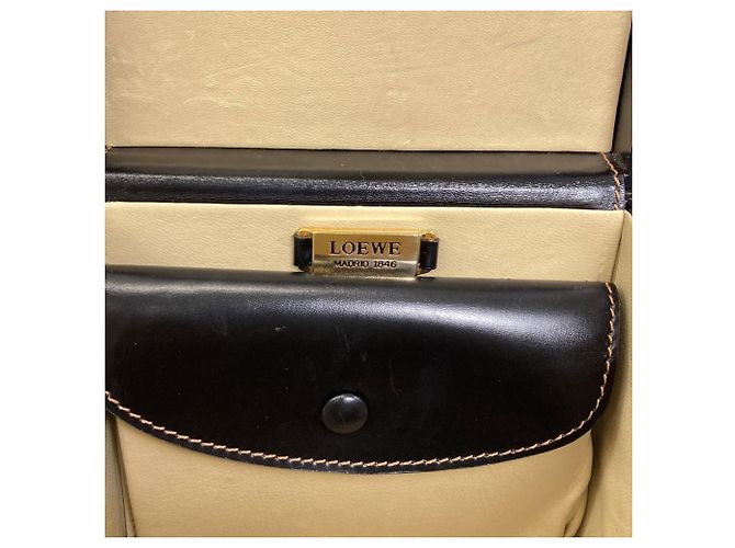 Borsa Vanity Loewe in pelle di vitello nera Nero - vista 6