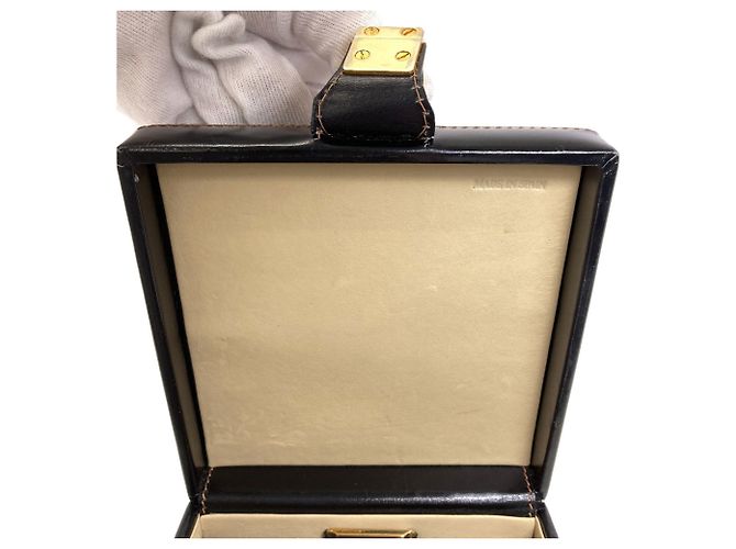 Borsa Vanity Loewe in pelle di vitello nera Nero - vista 9