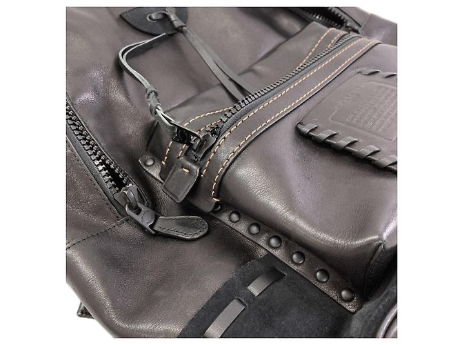 Coach Rucksack aus schwarzem Leder - Ansicht 8