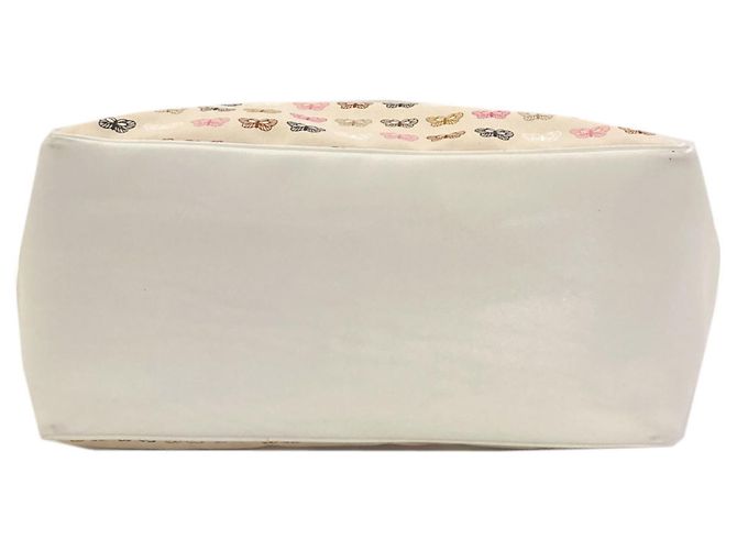 Borsa Tote in tela con stampa a farfalla Bottega Veneta Rosa Bianco Beige - vista 4