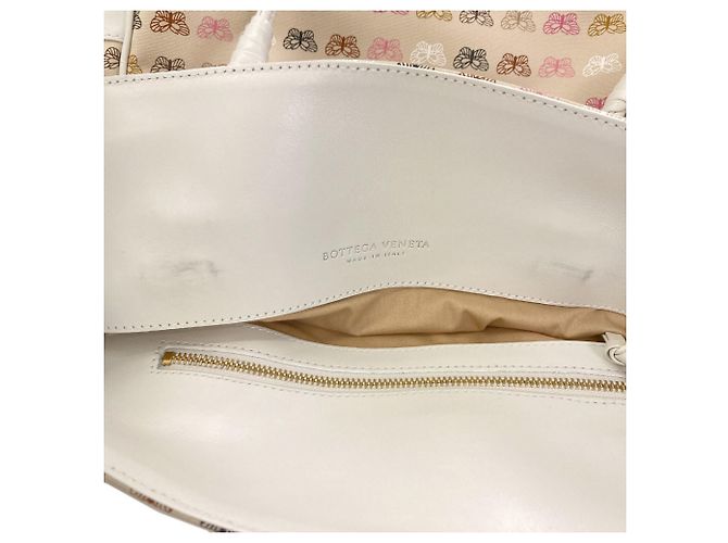 Borsa Tote in tela con stampa a farfalla Bottega Veneta Rosa Bianco Beige - vista 6