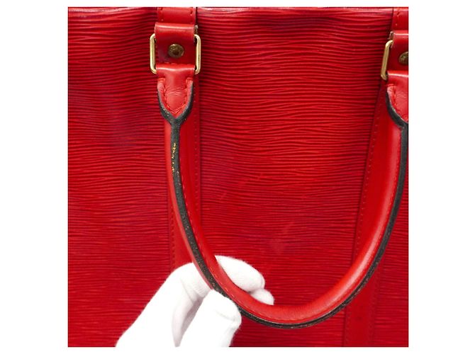 Borsetta Louis Vuitton in pelle Epi Rosso - vista 11
