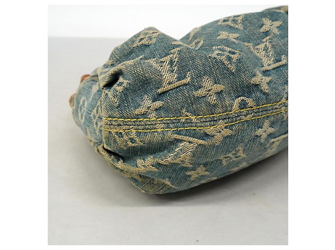 Borsa a mano Louis Vuitton Monogram Denim Pleaty Blu - vista 11