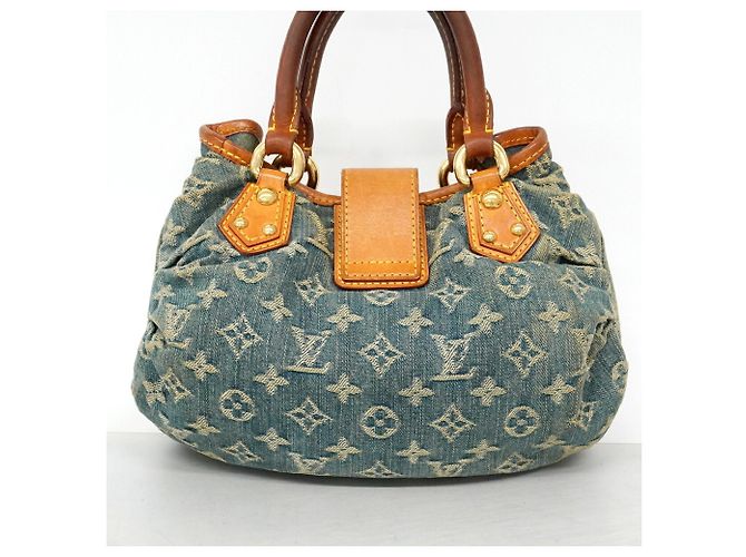 Borsa a mano Louis Vuitton Monogram Denim Pleaty Blu - vista 12