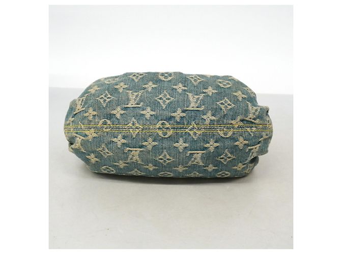 Borsa a mano Louis Vuitton Monogram Denim Pleaty Blu - vista 3