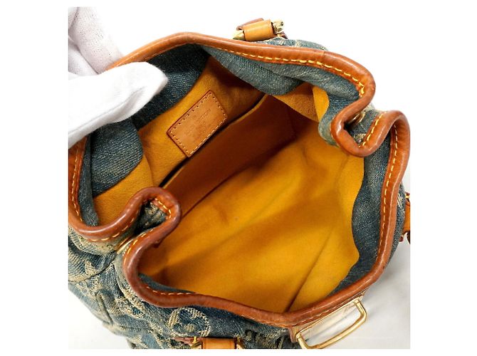 Borsa a mano Louis Vuitton Monogram Denim Pleaty Blu - vista 4