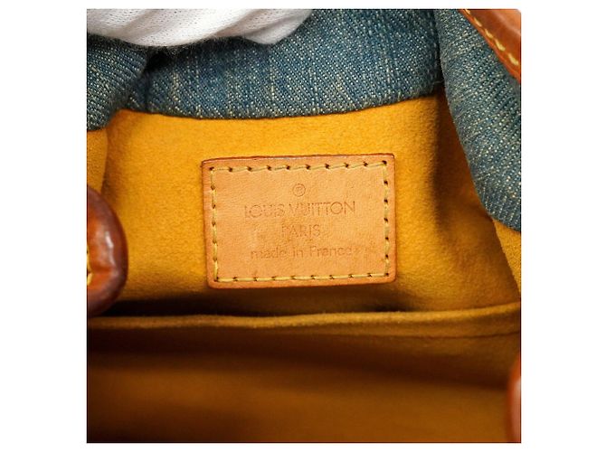 Borsa a mano Louis Vuitton Monogram Denim Pleaty Blu - vista 5