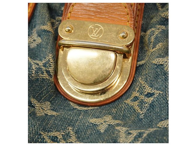 Borsa a mano Louis Vuitton Monogram Denim Pleaty Blu - vista 9