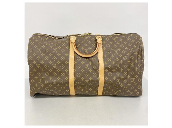 Louis Vuitton Boston Monogram Keepall Bandoulière 60 Marrone - vista 13
