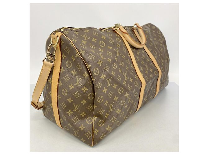 Louis Vuitton Boston Monogram Keepall Bandoulière 60 Marrone - vista 2