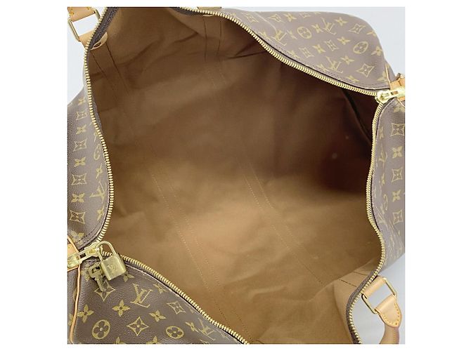 Louis Vuitton Boston Monogram Keepall Bandoulière 60 Marrone - vista 4