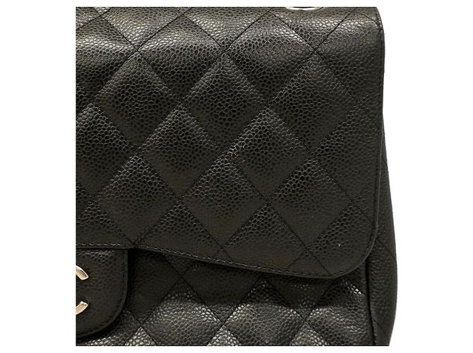 Borsa a tracolla Chanel in vitello martellato nero - vista 10