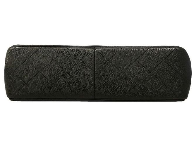 Borsa a tracolla Chanel in vitello martellato nero - vista 3