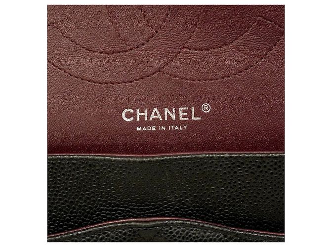 Borsa a tracolla Chanel in vitello martellato nero - vista 5