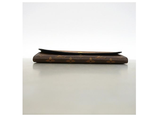 Louis Vuitton Monogram Reverse Portefeuille Emilie Long Wallet Marrone - vista 3