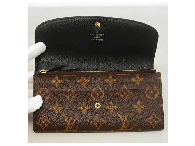 Louis Vuitton Monogram Reverse Portefeuille Emilie Long Wallet Marrone - vista 9