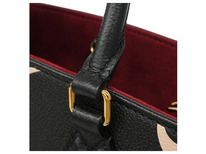 Louis Vuitton Monogram Empreinte Bicolor OnTheGo PM Handtasche Schwarz Beige - Ansicht 7