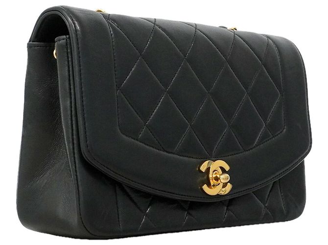 Borsa a tracolla Chanel Diana con catena Nero - vista 2