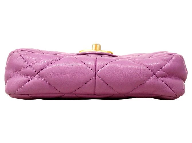Borsa a tracolla Chanel Mini Matelassé con catena Porpora - vista 3