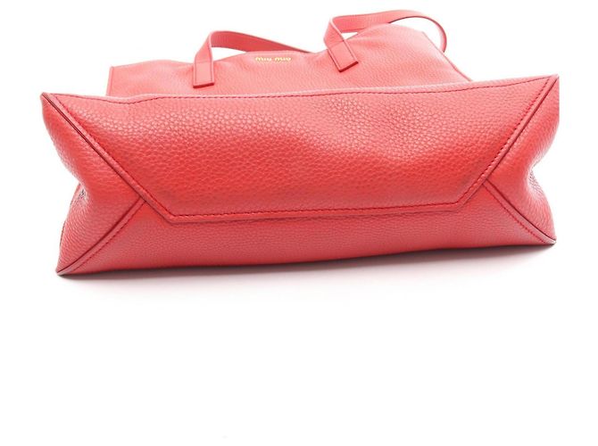 Borsa Tote Miu Miu in pelle rossa Rosso - vista 15