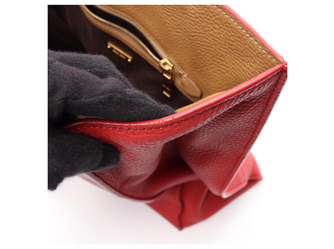 Borsa Tote Miu Miu in pelle rossa Rosso - vista 6