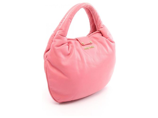 Borsa a mano Miu Miu in pelle rosa - vista 2