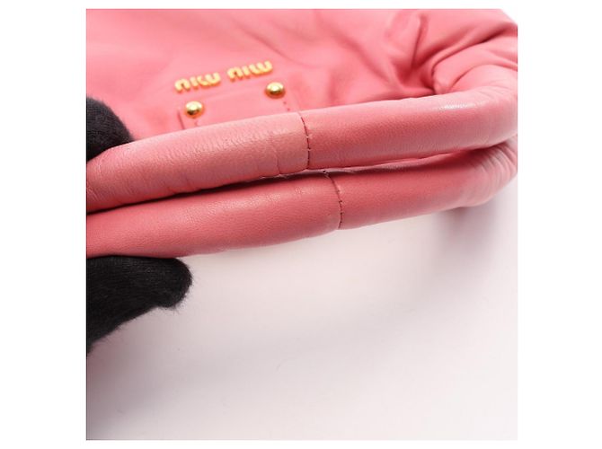 Borsa a mano Miu Miu in pelle rosa - vista 6