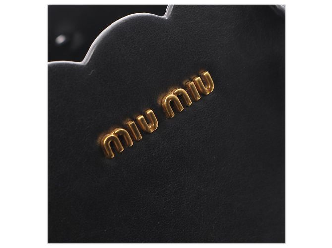 Borsa bucket Miu Miu in pelle nera Nero - vista 4