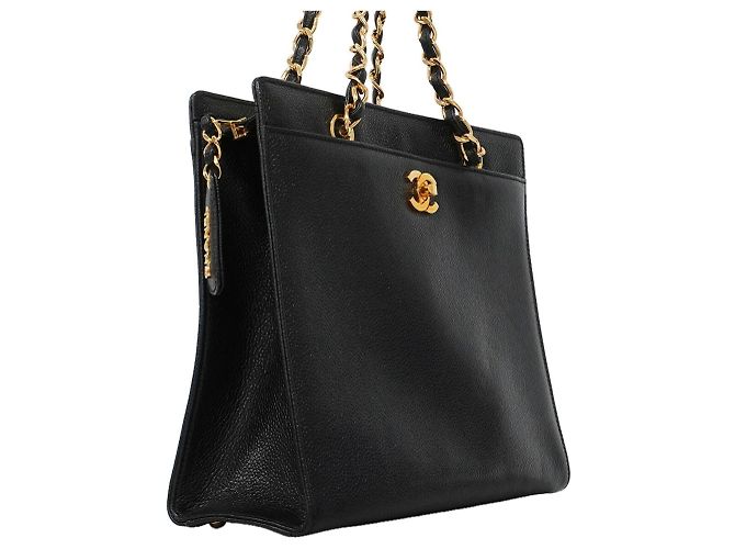 Timeless Borsa Chanel in pelle di vitello martellata nera Nero - vista 2