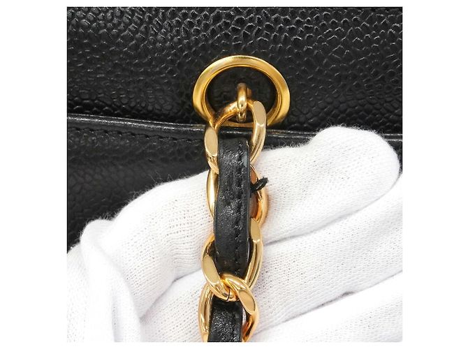 Timeless Borsa Chanel in pelle di vitello martellata nera Nero - vista 8