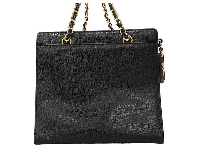 Timeless Borsa Chanel in pelle di vitello martellata nera Nero - vista 9