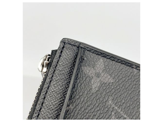 Portacarte e monete Louis Vuitton Monogram Eclipse Reverse Marrone Nero - vista 10