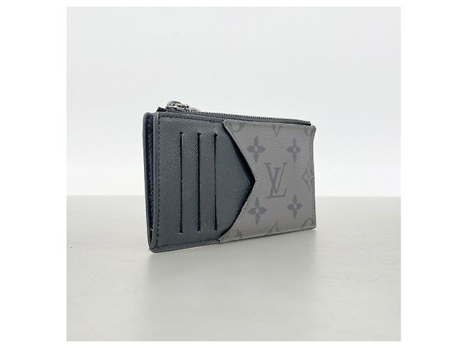 Portacarte e monete Louis Vuitton Monogram Eclipse Reverse Marrone Nero - vista 2
