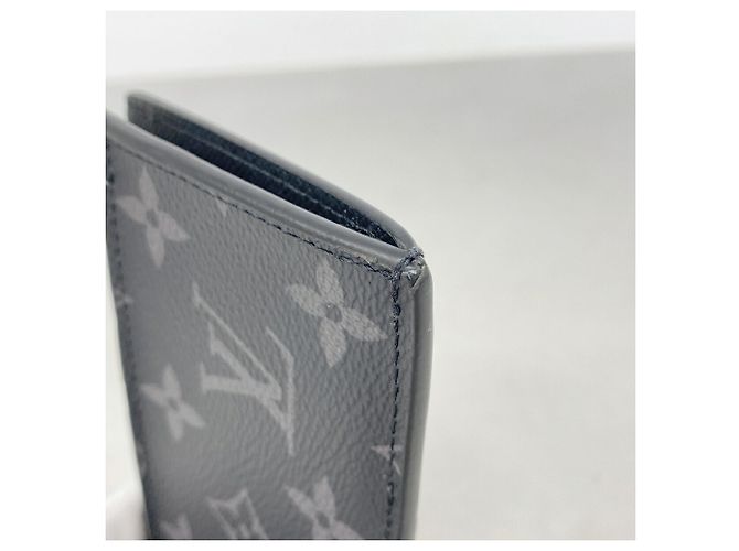 Portacarte e monete Louis Vuitton Monogram Eclipse Reverse Marrone Nero - vista 7