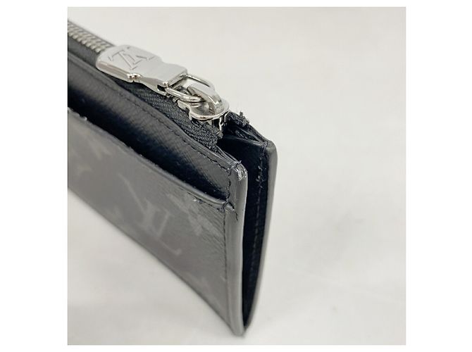 Portacarte e monete Louis Vuitton Monogram Eclipse Reverse Marrone Nero - vista 8