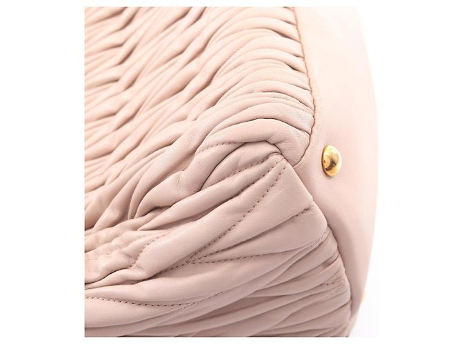 Borsa in pelle Miu Miu Matelassé rosa - vista 10